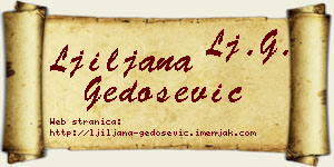 Ljiljana Gedošević vizit kartica